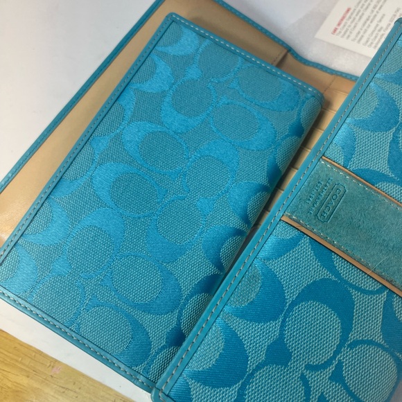 Coach Teal Signature Women's Wallet - Picture 14 of 16